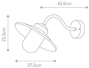 Elstead KLAMPENBORG-BK- KLAMPENBORG kültéri lámpatest 1xE27/60W/230V IP44 fekete