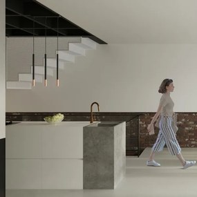 Csillár zsinóron MOSAIC 1xG9/12W/230V fekete/réz