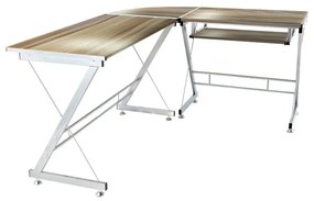 L alakú irodai asztal (fekete színben)