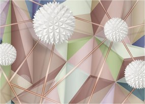Kép - 3D absztrakció pasztell színekben (70x50 cm)