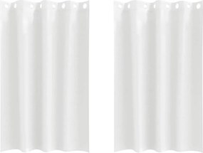 vidaXL Fekete Függöny Gyűrűkkel 2 pcs Tiszta Fehér 175 x 140 cm