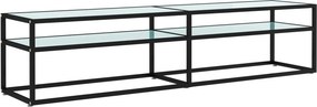 vidaXL fehér márvány színű edzett üveg TV-szekrény 180x40x40,5 cm