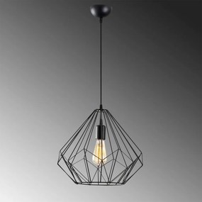 Diamond 703-S fekete vas függőlámpa, Ø37 cm