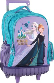 Disney Jégvarázs Modern Magic prémium gurulós iskolatáska, táska 42 cm
