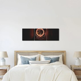 Kép - vonalak az alagútban (órával) (90x30 cm)