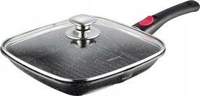 Grill serpenyő Levehető fogantyúval 28cm Indukciós Gáz Kinghoff