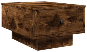 füstös tölgy színű szerelt fa dohányzóasztal 60 x 45 x 31 cm