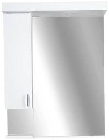 Viva STYLE Tükrös fürdőszobai szekrény LED világítással - BALOS szekrénnyel - 75 x 97 x 17 cm