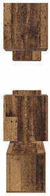 TV szekrény garnitúra 6 pcs Régi fa Közepes 120 x 30 x 30 cm