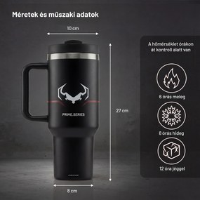 Termosz bögre fogantyúval fekete Diablo Burned Black