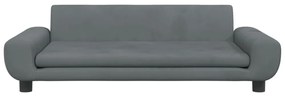 sötétszürke bársony gyerekkanapé 100 x 45 x 33 cm