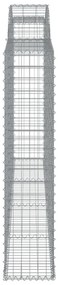 3 db íves horganyzott vas gabion kosár 300x30x140/160 cm