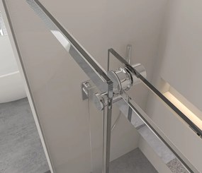 Erga Lynn, nyíló zuhanyajtó 150x195 cm, 8mm átlátszó üveg, króm profil, ERG-V02-LYNN-D150-CL-CR