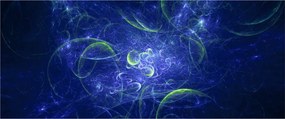 Kép - kék absztrakció (120x50 cm)