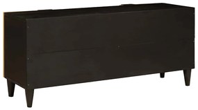 TV szekrény Fekete és Arany 105 x 33 x 46 cm tömör mangófa