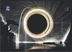 Kép - Világos show az esőben (üvegen) (70x50 cm)