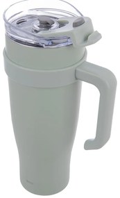 Zsályaszínű termobögre szívószállal 1,2 l Termo – Orion