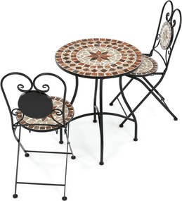 Kerti bútor szett, fém, kerámia mozaik, US1600 SET