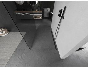 Mexen Kioto, Walk-In zuhany paraván 110 x 200 cm, 8 mm átlátszó üveg, grafit profil, 800-110-002-95-00