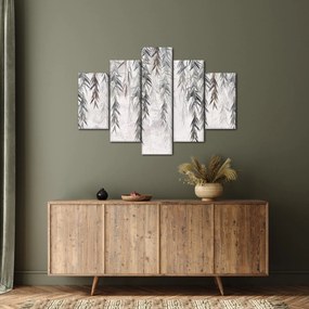 Kép - Fűzfa gallyak szürke vakolatban (150x105 cm)