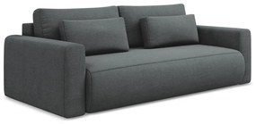 Sötétszürke kinyitható-tárolóhelyes kanapé 238 cm Kapua – Makamii