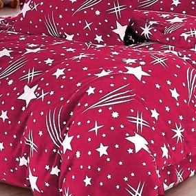 Mikroplüss ágyneműhuzat Homa TORELA BURGUNDY 3 részes 140x200 cm