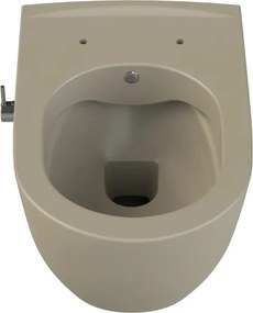 CeraStyle CITY fali WC - MATT BÉZS - BEÉPÍTETT bidé funkcióval - perem nélküli