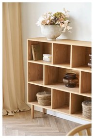 Natúr színű könyvespolc tölgyfa dekorral 30x104,5x112 cm Oshawa – House Nordic