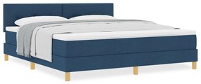 Box Spring Ágy matraccal Kék 180x200 cm Szövet