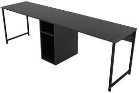 Íróasztal Twin Study Desk - Antracit, Fekete