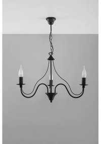 Csillár láncon MINERWA 3 3xE14/40W/230V fekete