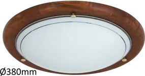 Rabalux beltéri mennyezeti lámpa e27 2x60w tölgy ufo