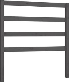 vidaXL szürke tömör fenyőfa ágyfejtámla 81 x 4 x 100 cm