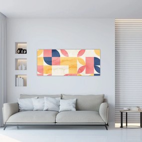 Kép - Absztrakció retro mintákkal (120x50 cm)