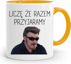 Sárga Bögre Fiúnak Remélem Együtt Fogadjuk A fényképes nyomatot