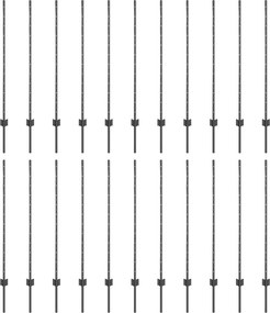 vidaXL Kerítésoszlop 22 pcs Szürke 160 cm Acél