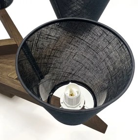 Brilagi - LED mennyezeti lámpa ANTHONY 5xE14/40W/230V dió/fekete