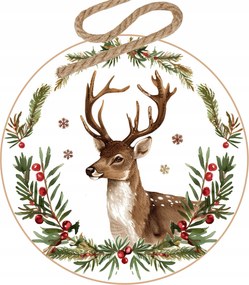 KarĂĄcsonyi gömbök a karĂĄcsonyfĂĄra BĂŒszke szarvas a nĂĄdban 5 db