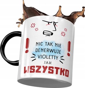 Fekete Bögre Violetta Barátnő Feleség Ajándék Nyomtatott Fotóval