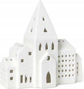 Kähler Urbania Teamécsestartó Házikó Fehér City