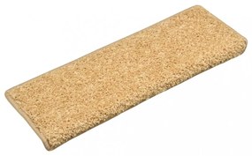15 db bézs lépcsőszőnyeg 65x21x4 cm