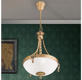 Orion HL 6-1611/3 - Csillár láncon ROCCA 3xE27/60W/230V átm. 32 cm bronz/fehér