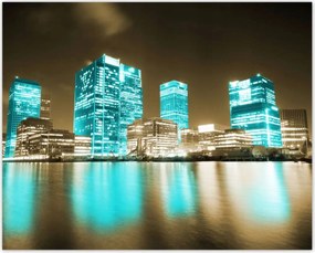 Poszterek 50x40 Kék felhőkarcolók London