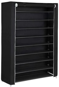 MATIS textilszekrény polcokkal, 100x162 cm, fekete