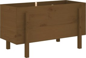 vidaXL mézbarna tömör fenyőfa kerti magaságyás 101 x 50 x 57 cm