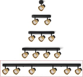Brilagi - NUGGET spotlámpa 6xGU10/30W/230V fekete/arany