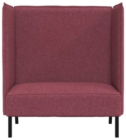 Magas Háttámlású Kanapé Burgundi Vörös 109x56x121 cm Szövet