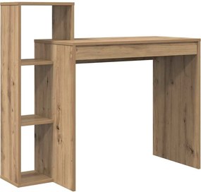 vidaXL Asztal polcokkal Artisan tölgy 100 x 40 x 90 cm Faanyag