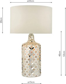 Dar Lighting ACQUILA ACQ4268 Asztali lámpa 1x60W/E27 IP20