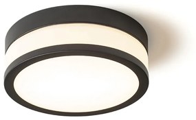RENDL R13680 CIRA LED felületre szerelhető lámpatest, fürdőszoba IP44 opál üveg/fekete